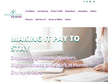 Tablet Screenshot of makingitpaytostay.com